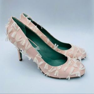 Paola d’Arcano Silk Ribbon Heels, NIB